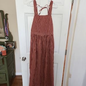 Bird and Knoll Dahlia dress in mimosa stripe